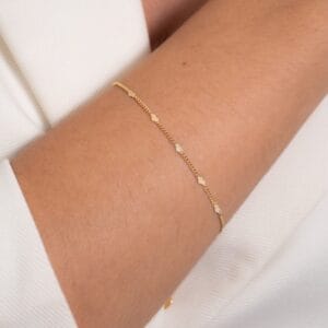 PULSEIRA DE CORRENTE DE CORAÇÃO ACHATADO (016271)