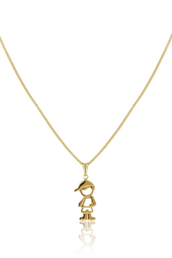 Colar com Pingente de Menino Banhado em Ouro 18k (CL0036) - Image 4