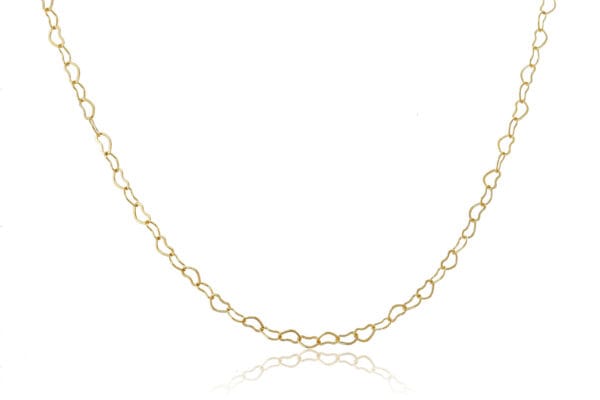 Colar de Corrente com Elos em Coração Banhado em Ouro 18k (CL0029) - Image 4