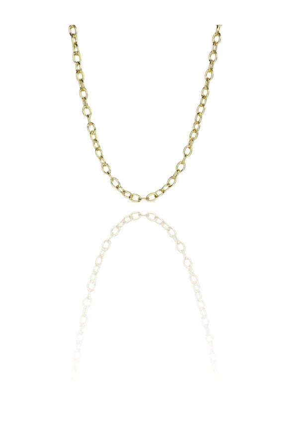 Choker Corrente Com Elos Ovalados Banhado em Ouro 18k (CK0024) - Image 4
